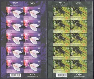 Iceland 2009 - Insects - Butterflies - Mi. 1221-22 - sheetlet - MNH(**) - Zdjęcie 1 z 1