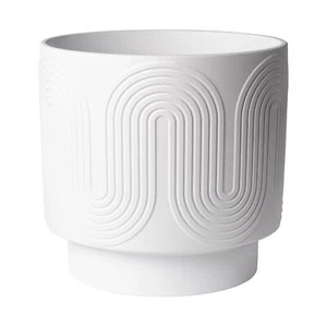 Modern 12" Amy Ceramic Planter White Plant Pot Indoor/Outdoor Plants Flowers - Picture 1 of 8