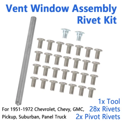 For Chevrolet Chevy GMC Pickup Suburban C10 Vent Window Assembly Rivet 1951-1972 - Image 1 of 4