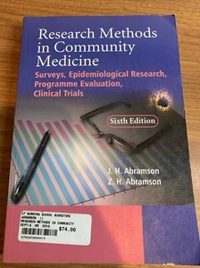 Research Methods in Community Medicine: Surveys, Epidemiological Research, Pr... - Picture 1 of 3