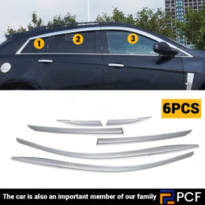 Window Visor Sun Rain Guard Vent Shade COVER For Cadillac XT5 2017-2023 Chrome - Image 1 of 4