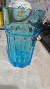 IKEA Bright Turquoise Blue Drinking Tumbler Glasses (#21412) 12 oz Set of 4 - Picture 1 of 6