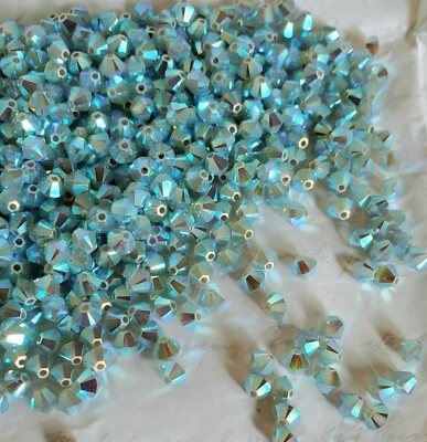 Swarovski Crystal 5328 4mm bicone beads, Pacific Opal AB2X (24pcs)