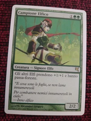 MTG ELVISH CHAMPION (Champione Elfico) VERY RARE ITALIAN SALVAT-HACHETTE 2007 - Image 1 of 4