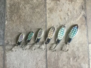SILVER WEDGE DEXTER STYLE DISTANCE LURE MACKEREL BASS SEA FISHING VARIOUS SIZES - Picture 1 of 9