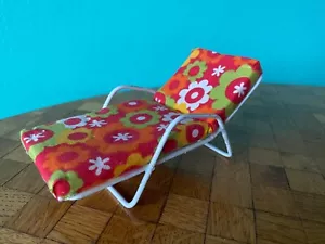 Gartenliege Lesch 70er Puppenstube Puppenhaus 1:12 dollhouse lounger - Bild 1 von 7
