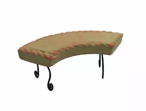Miniature Fairy Garden Green Clay Curved Bench - Buy 3 Save $5 - Picture 1 of 1