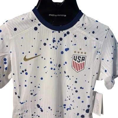 NIKE Dri-Fit USA (4 Star) 2023 Soccer Jersey Top DR3972-101 Splatter Womens XS - Image 1 of 4