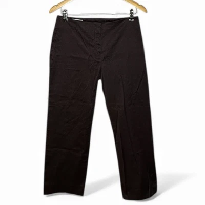 Calça social Jil Sander marrom média frente plana cropped - Imagem 1 de 2