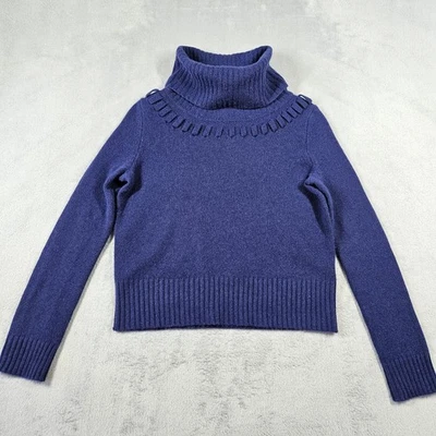 Suéter Antonio Melani Cachemir Cuello Alto Para Mujer XS Azul Marino Profundo Jersey Amelia Foto 1 de 4