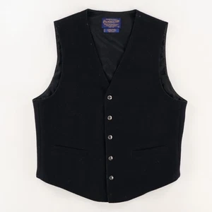 Pendleton Wool Western Eagle Vest Black Men's L - Picture 1 of 8
