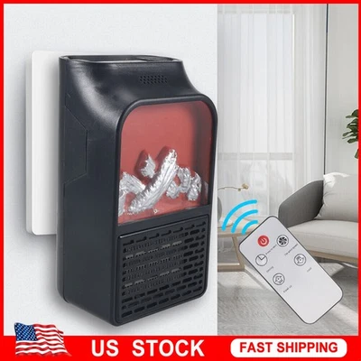 1X 900W Toma de Pared Pequeño Enchufe Práctico Calentador Premium con Temporizador + Control Remoto Foto 1 de 4