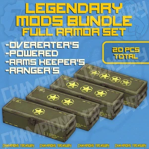 FALLOUT 76 [PC] LEGENDARY MODS FULL ARMOR SET OVEREATER'S ARMS KEEPER'S RANGER'S - Picture 1 of 1