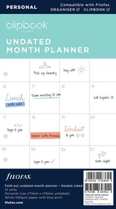Personal Clipbook Undated Month Planner Refill - White - Picture 1 of 3