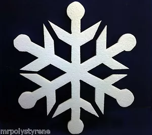 20 POLYSTYRENE SNOWFLAKE IN HD 1 DESIGN 800MM HEIGHT 20MM THICK - Picture 1 of 1