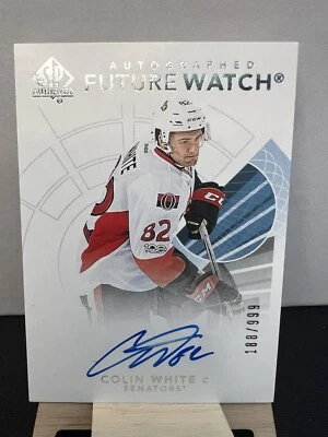 2017-18 Upper Deck SP Authentic #132 Colin White Future Watch AUTO 188/999 Sens - Image 1 of 2