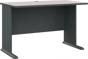 Bush Business Furniture Series A 48W Computer Desk in White Spectrum and Slat... - Picture 1 of 8