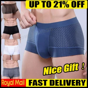 4PACK For Men BambooWear Underwear Shorts Ice Silk Mesh Boxer Briefs for MenGift - Picture 1 of 18