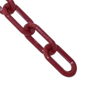 2 in. (#8, 51 mm) x 100 ft. Crimson Plastic Barrier Chain - Picture 1 of 1