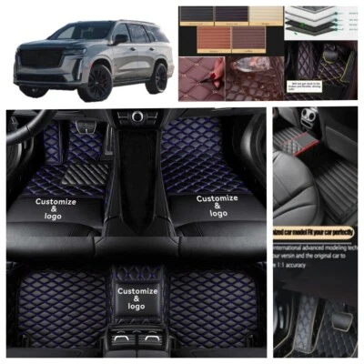 For Cadillac Eslacade 2002-2020 Car Floor Mats Custom Carpets PU Leather Liners Foto 1 de 4