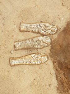 Rare Antique Ancient Egyptian 3 Ushabtis Servant & Minions Sacred Grave 2480 BC