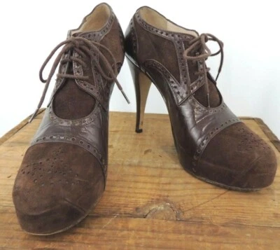 Vivienne Westwood Brown Suede Oxford US 6 EU 36 Heels Guido Pasquali Italy - Image 1 of 4