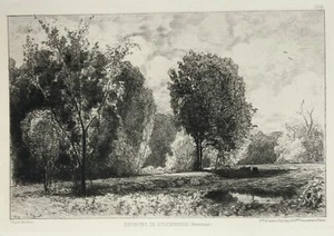 Eau forte de Piquet Environs de Stockbridge (Amérique) Édité par Cadart 1875 - Bild 1 von 3