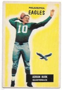 Adrian Burk Philadelphia Eagles NFL Trading Card #145 Bowman 1955 VERY NICE - Picture 1 of 2