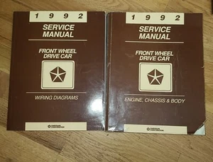 1992 Service Manuals Front Wheel Drive Car Wiring Diagrams Engine Chrysler Ram  - Bild 1 von 1