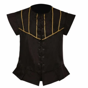 Medieval Men's Vest Renaissance Men Waistcoat Tudor Period Mens Tops Waistcoat - Picture 1 of 25
