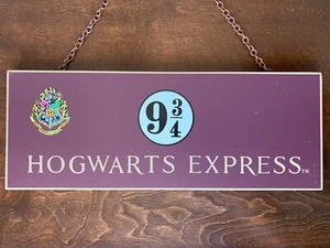 Harry Potter HOGWARTS EXPRESS Platform 9 3/4 Wood Sign NECA - Bild 1 von 11