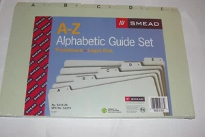 Vintage BNIP Smead A-Z Alphabetic Guide Set - Pressboard, Legal Size - Unopened - Picture 1 of 7