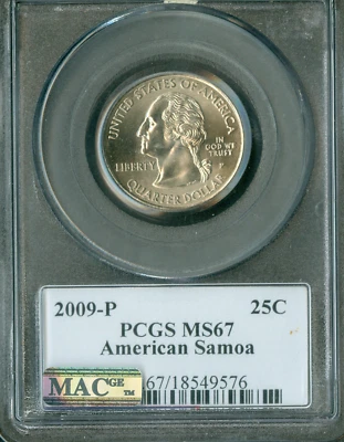 2009 P VIRGIN ISLAND FLAB QUARTER PCGS MS67 BUSINESS STRIKE MAC SPOTLESS  . - Image 1 of 2