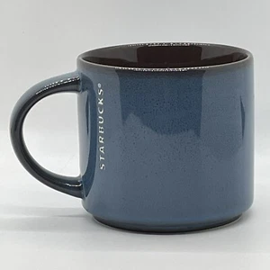 Starbucks Etched Logo Stackable Coffee Cup Mug Speckled SLATE BLUE 14 oz. - Picture 1 of 8