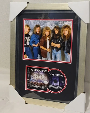 Europe band Signed Autographed The Final Countdown Live CD  JSA Framed Cover