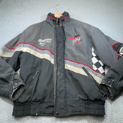 Chaqueta a Presión De Colección Hombres Gris Medio Carreras Indian Head Acero Choko Motorsport Foto 1 de 4