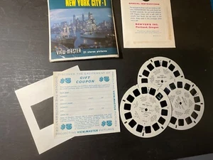 VTG VIEWMASTER New York City Downtown Manhattan #A640 3 slides, cover, sleeve - Picture 1 of 9