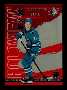 MACKLIN CELEBRINI 2024-25 SPX HOCKEY HOLOVIEW F/X RED /25 SAN JOSE SHARKS - Picture 1 of 2