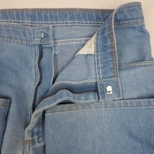 Wrangler Hook Close Retro Blue Jeans Mens 38x29 Lightwash Blue Farmer Vintage - Picture 1 of 13