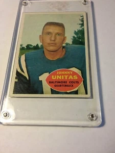 original 1960 TOPPS JOHNNY UNITAS # 1 FOOTBALL CARD.EX-MT - Bild 1 von 4