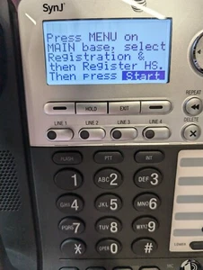 AT&T SynJ SB67148 Cordless Deskset DECT 6.0 Digital Office Phone NO POWERSUPPLY - Picture 1 of 9
