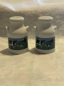 Milk Can Salt & Pepper Shakers - Ceramic - Picture 1 of 6
