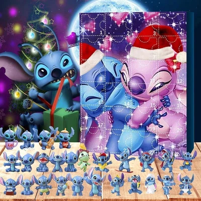 1x Christmas BlindBox Stitch Figure 24 Days Countdown Adventskalender Kids Gift - Bild 1 von 4