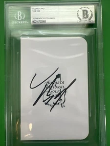 Tom Kim Signed Masters Scorecard Beckett Authentication Slabbed - Picture 1 of 4