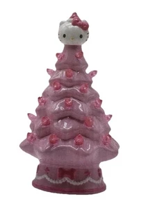 Hello Kitty Pink Ceramic Christmas Tree with Lights 6" Light-Up Battery Operated - Picture 1 of 17