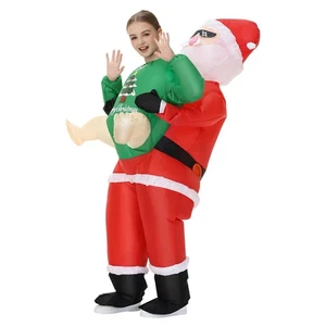 Inflatable Santa Costume for Kids,Santa Claus Blow Up Costumes Christmas Infl... - Picture 1 of 6