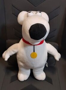BRIAN • Vintage Family Guy Plush Stuffed Animal 14" Tall White Dog 2004 Fox