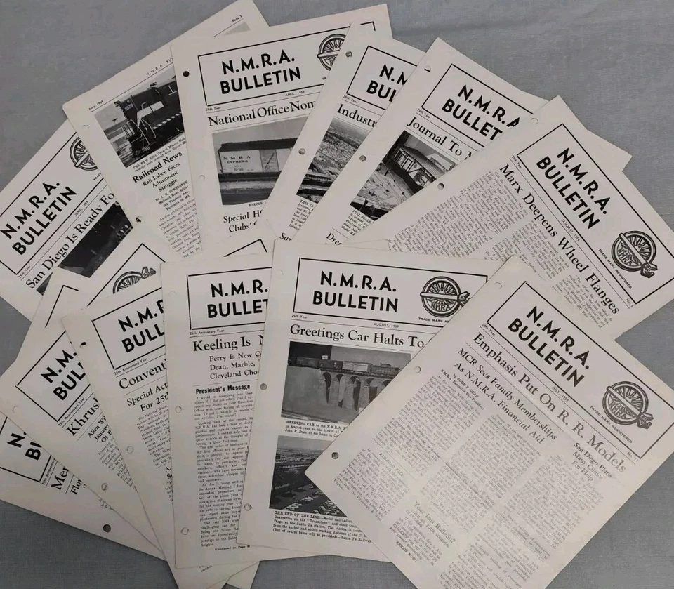 NMRA Bulletin 12 1959 Year Magazines National Model Railroad Association Trains - Image 1 of 4