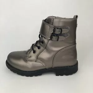 Girls MAYORAL Mettalic Casual Ankle Zip Boots Size UK 11 Kids EU 29 - Picture 1 of 8