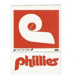 Scheda adesiva logo squadra MLB Fleer Philadelphia Phillies PA - Foto 1 di 2